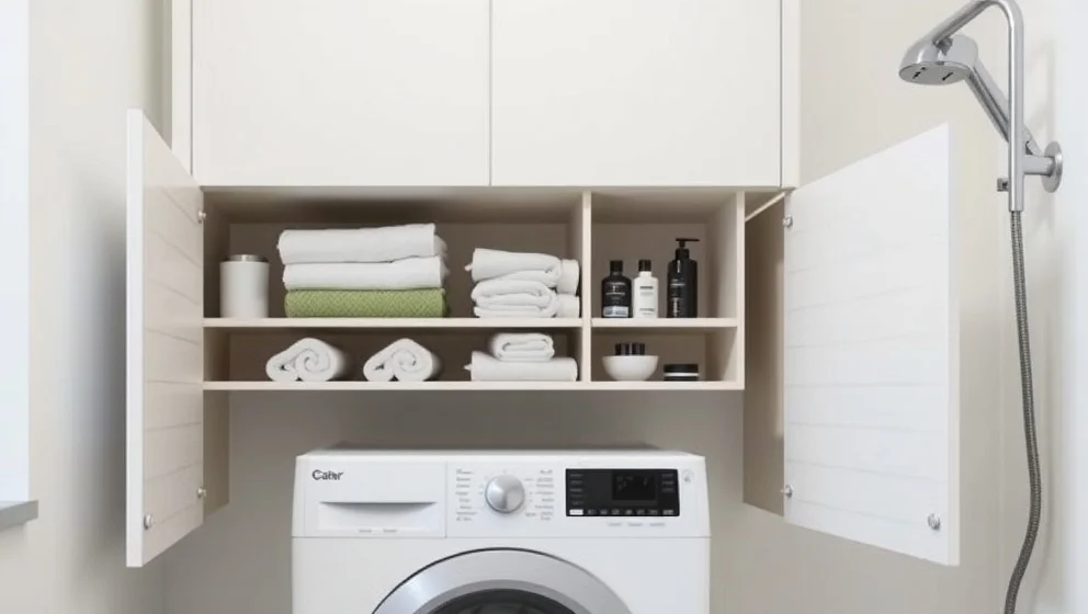 Skåp till tvättmaskin som passar ditt badrum